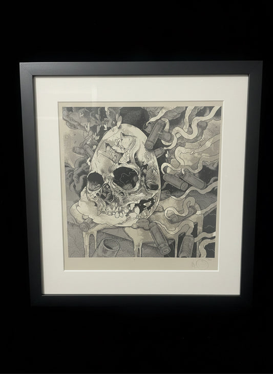 Signed and numbered silkscreen print by John Dyer Baizley. “Vitamin X” (2011)