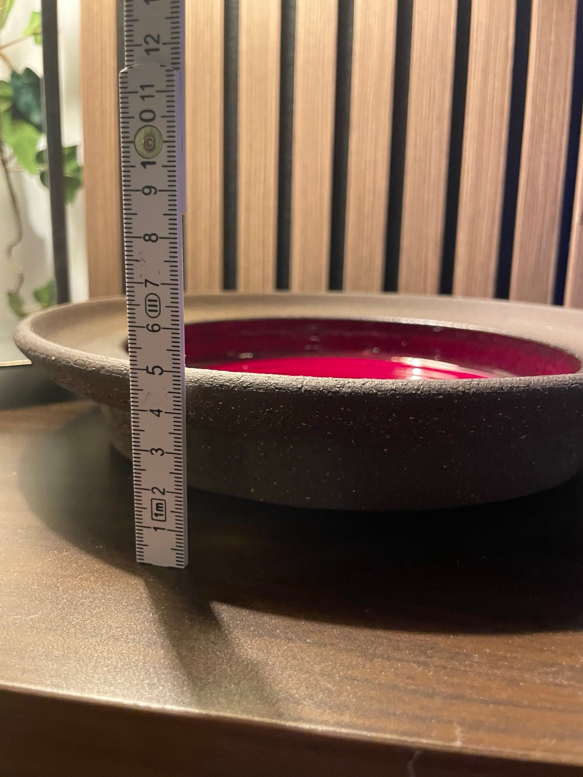 Danish Mid-Century Studio Pottery Bowl by Lehmann Denmark – Large Red Spiral Glaze Bowl, 1960s