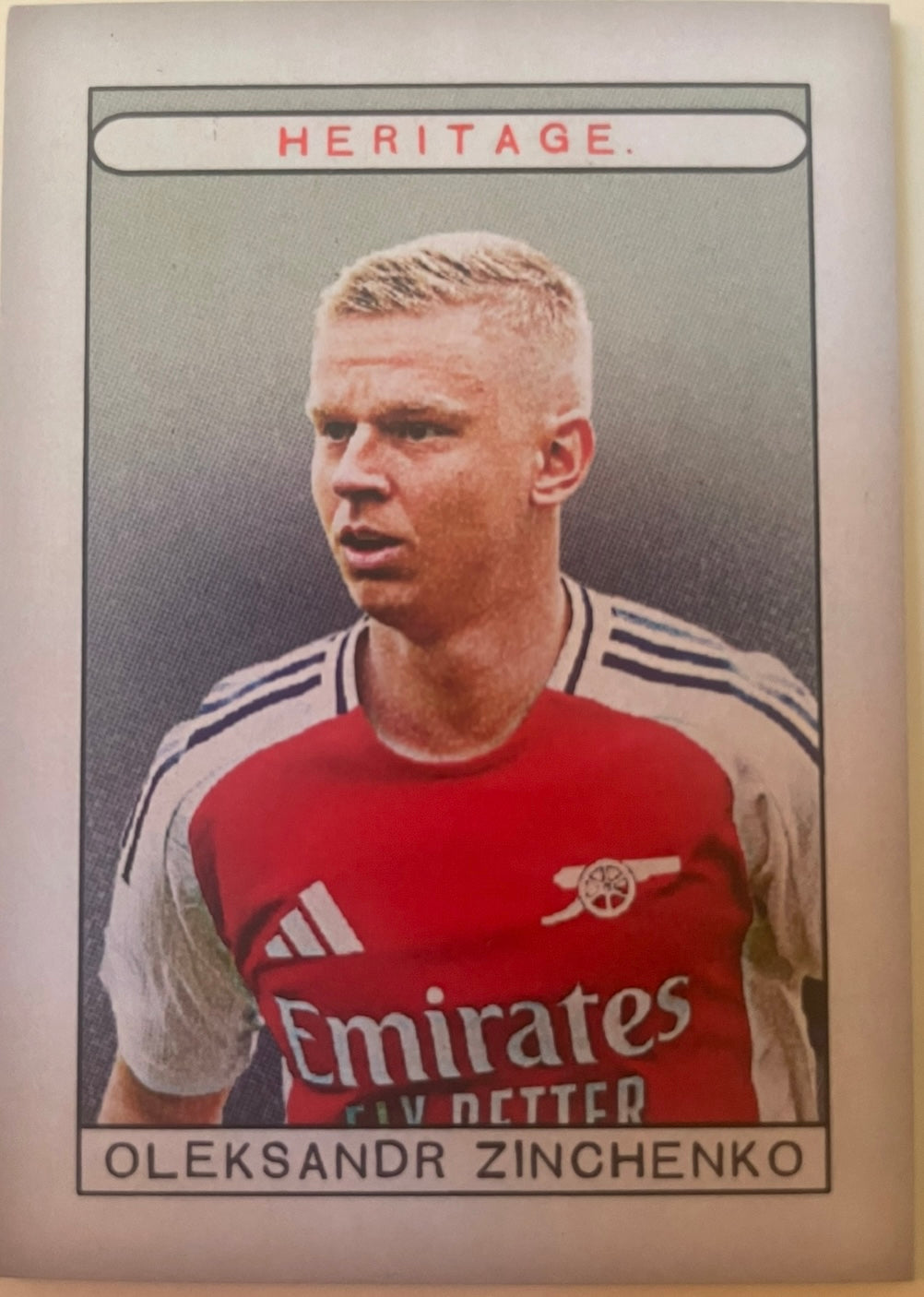 2024–25 Futera Unique Arsenal Heritage 
Oleksandr Zinchenko – Limited Edition 08/09