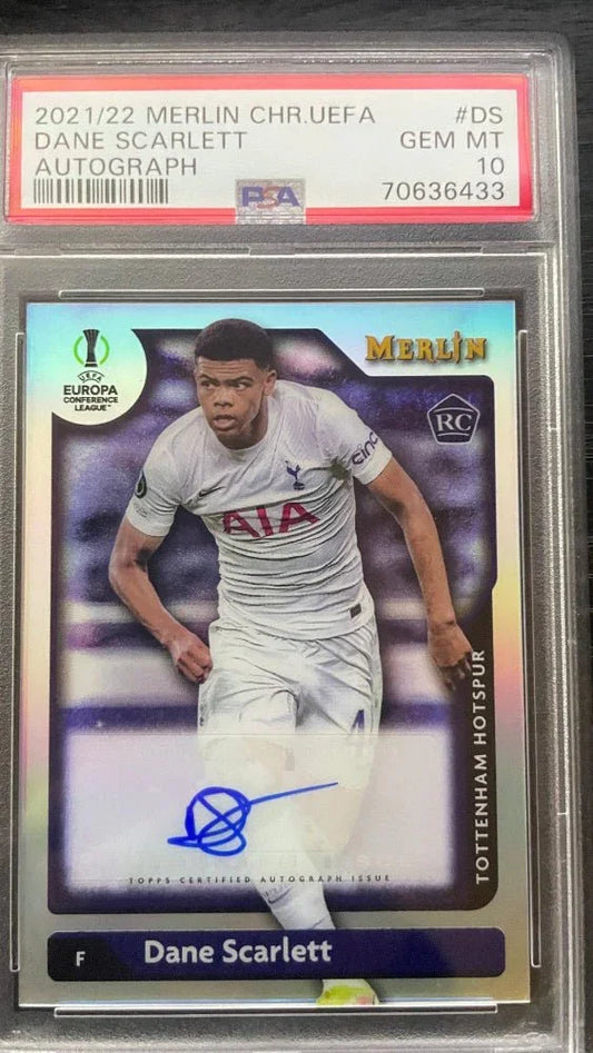 Dane Scarlett A - DS – 2021 Topps Merlin Chrome UEFA Autographs (PSA 10 Mint) - Nordic Art & Collectibles