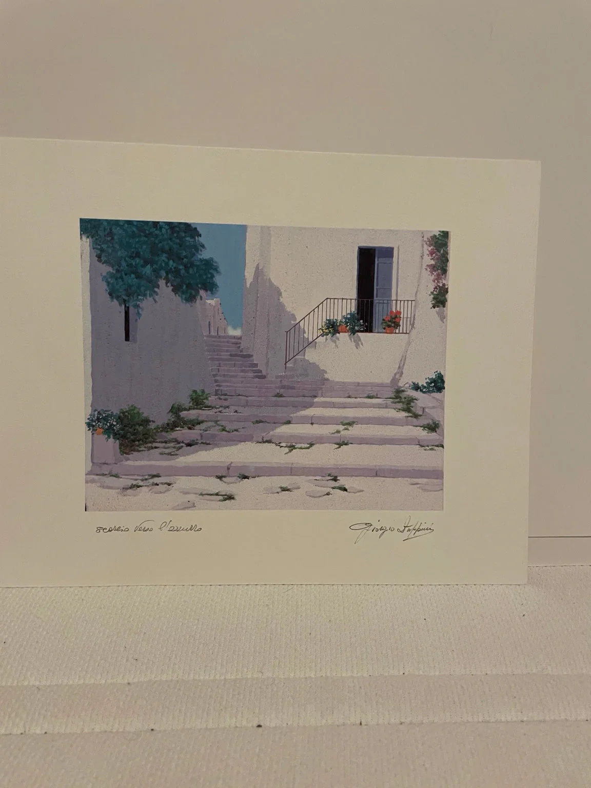 Giorgio Zuppini – Signed Italian Artwork with Gold Frame - Nordic Art & Collectibles