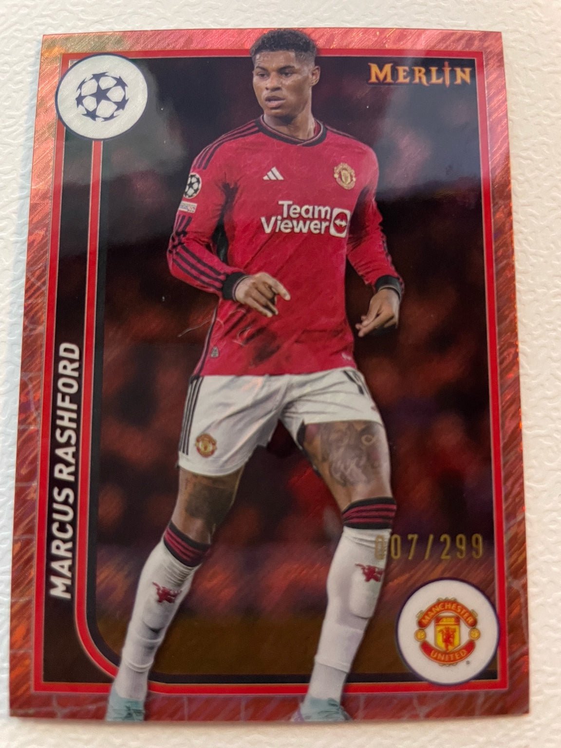 Marcus Rashford – Topps Merlin Red Parallel /299 (07/299) - Nordic Art & Collectibles