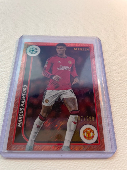 Marcus Rashford – Topps Merlin Red Parallel /299 (07/299) - Nordic Art & Collectibles