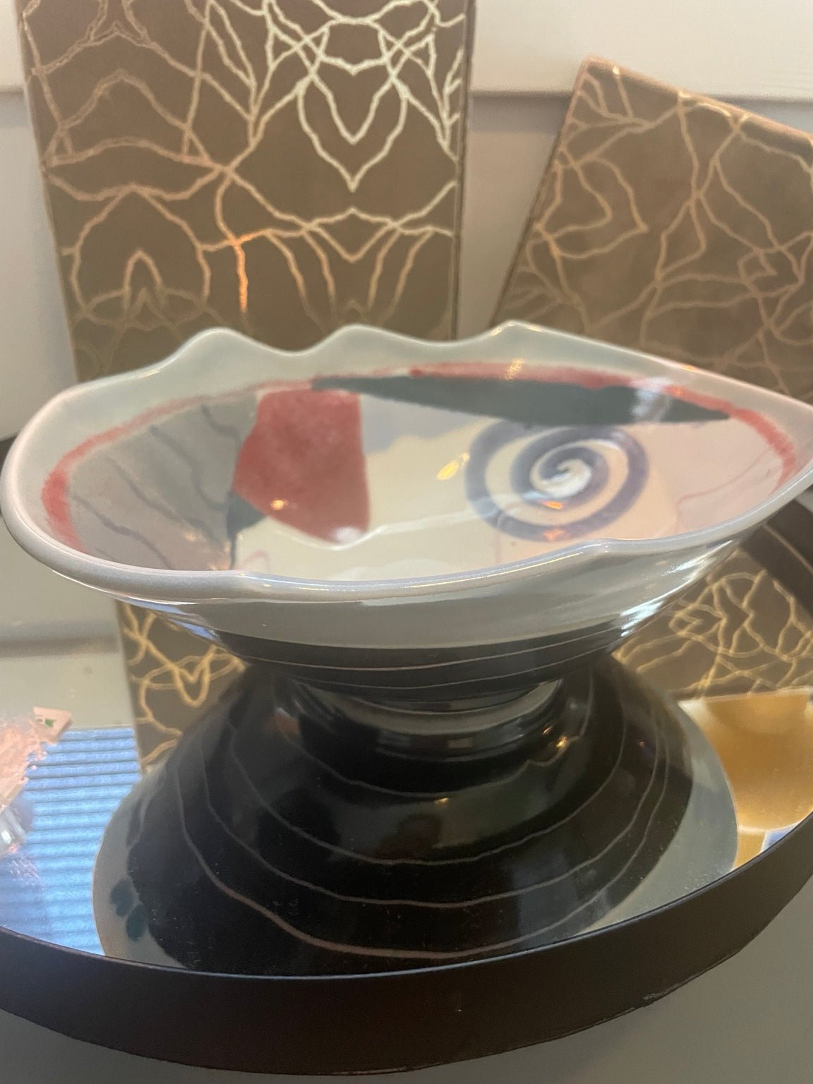 Raymond Serrano Signed Art Pottery Bowl – Vintage - Nordic Art & Collectibles