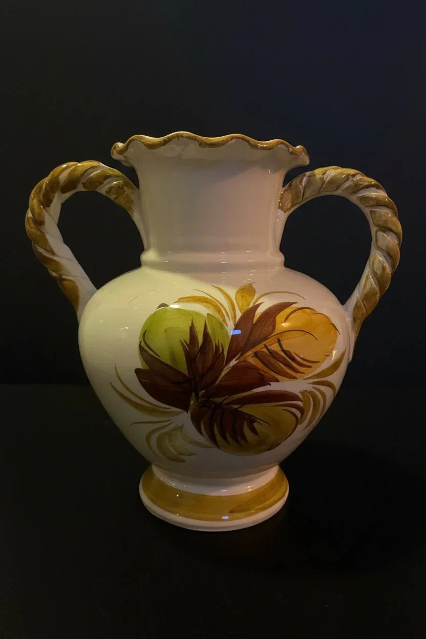 Sgraffito Majolica Pottery Vase - Nordic Art & Collectibles