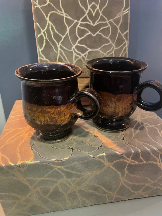 Studio Ceramic Mugs by Jette Andersen — Set of 2, Danish 1960s - Nordic Art & Collectibles